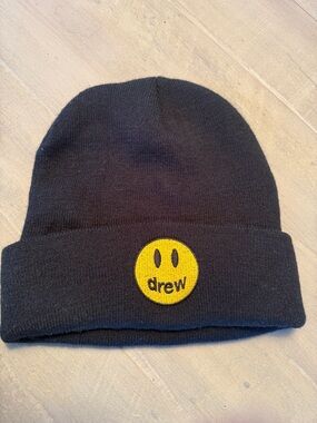 DREW Rib Black Beanie